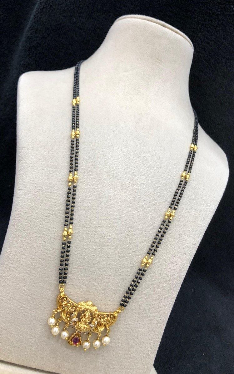 Lakshmi Pearl CZ AD Stone Mangalsutra